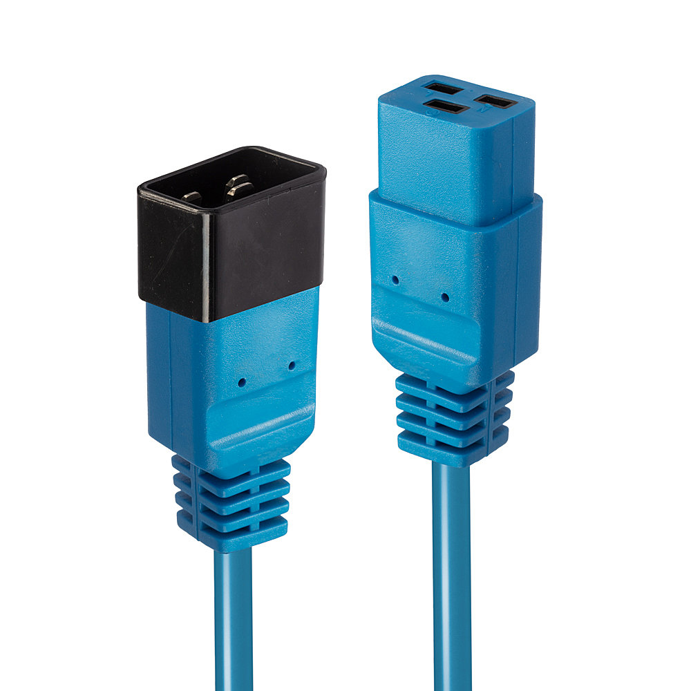 Lindy 2m IEC C19 to C20 Extension Cable Blue
