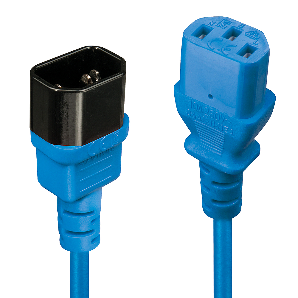 Lindy 0.5m IEC Extension Lead Blue