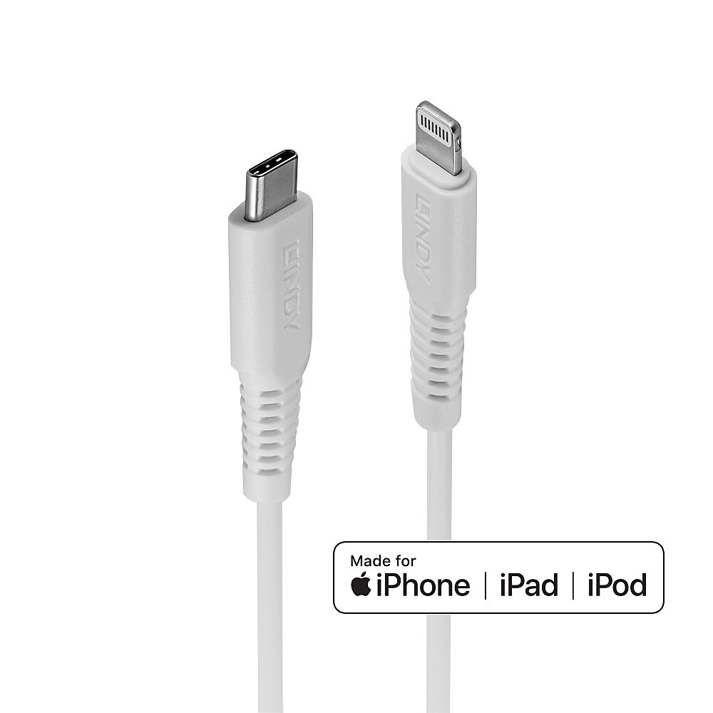 Lindy 3m USB C to Lightning Cable White