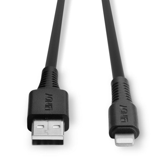 Lindy 1m USB to Lightning Cable black Charge and sync Cable for iPhone iPad & iPod