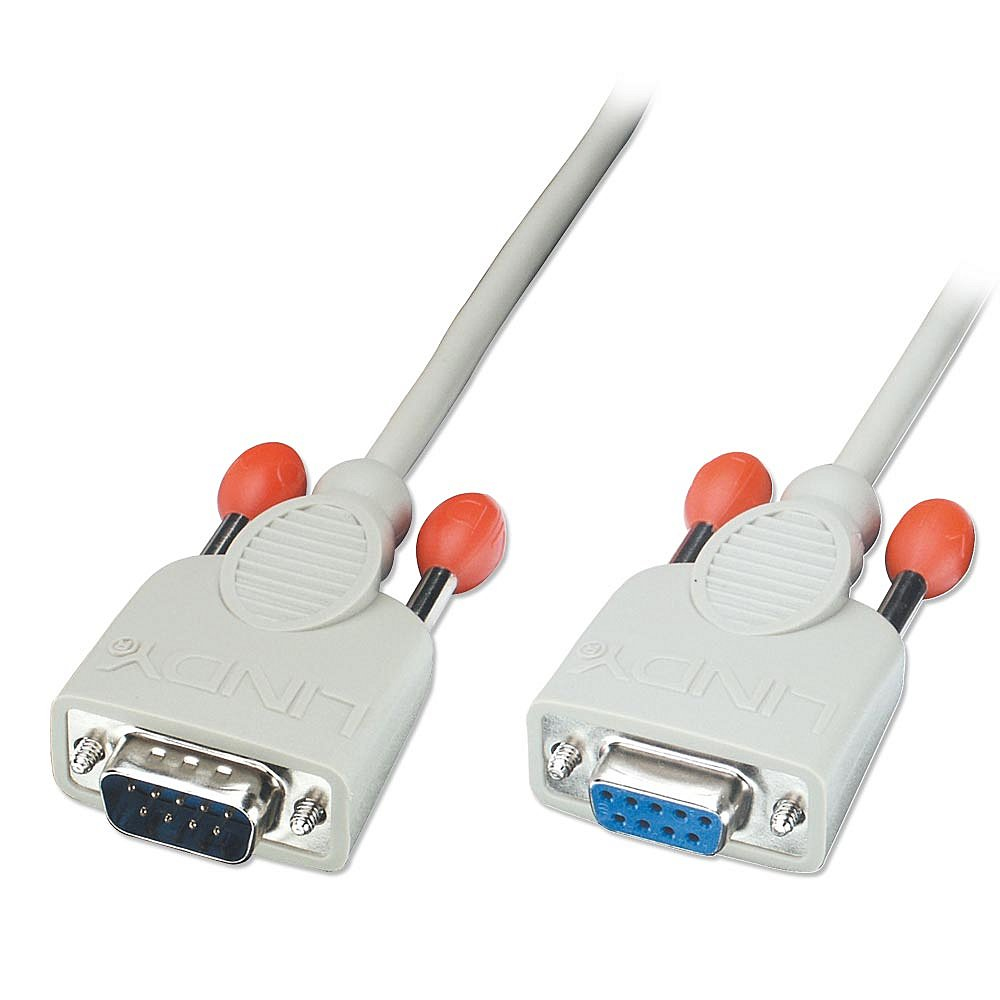 Lindy RS232 Extension Cable 9 Pin 5m Sub-D Male to Sub-D Female 1:1