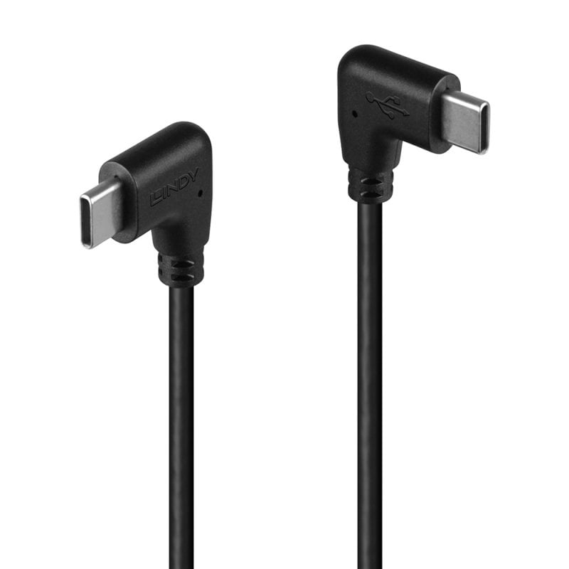 Lindy 1m USB 2.0 Type C Cable 2 x 90 Right Angle
