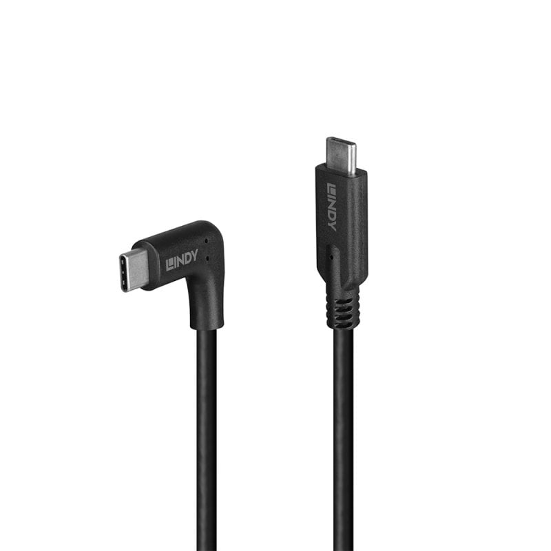 Lindy LINDY 0.5m USB 3.2 Typ C Kabel 90 Grad gewinkelt