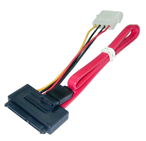Lindy Internal SATA combo Cable 0.3m Data & power W/5.25p power