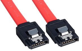 Lindy Internal SATA Latch Cable 0.5m 2x7 pin SATA plug