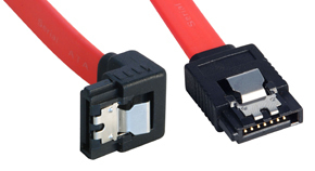 Lindy Internal SATA Latch Cable 90 degree/0.7m 2x7 pin SATA plug
