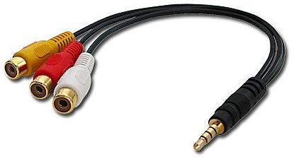 Lindy AudiVideo Adapter 3.5-3xRCA Video+Audio-Stereo 4Segment3.5