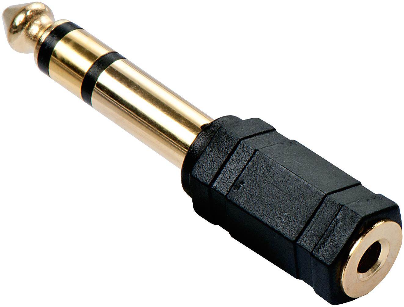 Lindy Adapter Stereo 3.5mm female 6.3mm male gold plated
