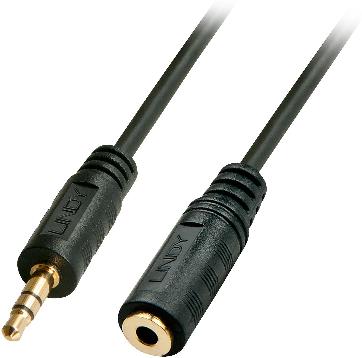 Lindy AudioExtension 3.5mm Stereo Jack Male to Female Gold Plated 2m