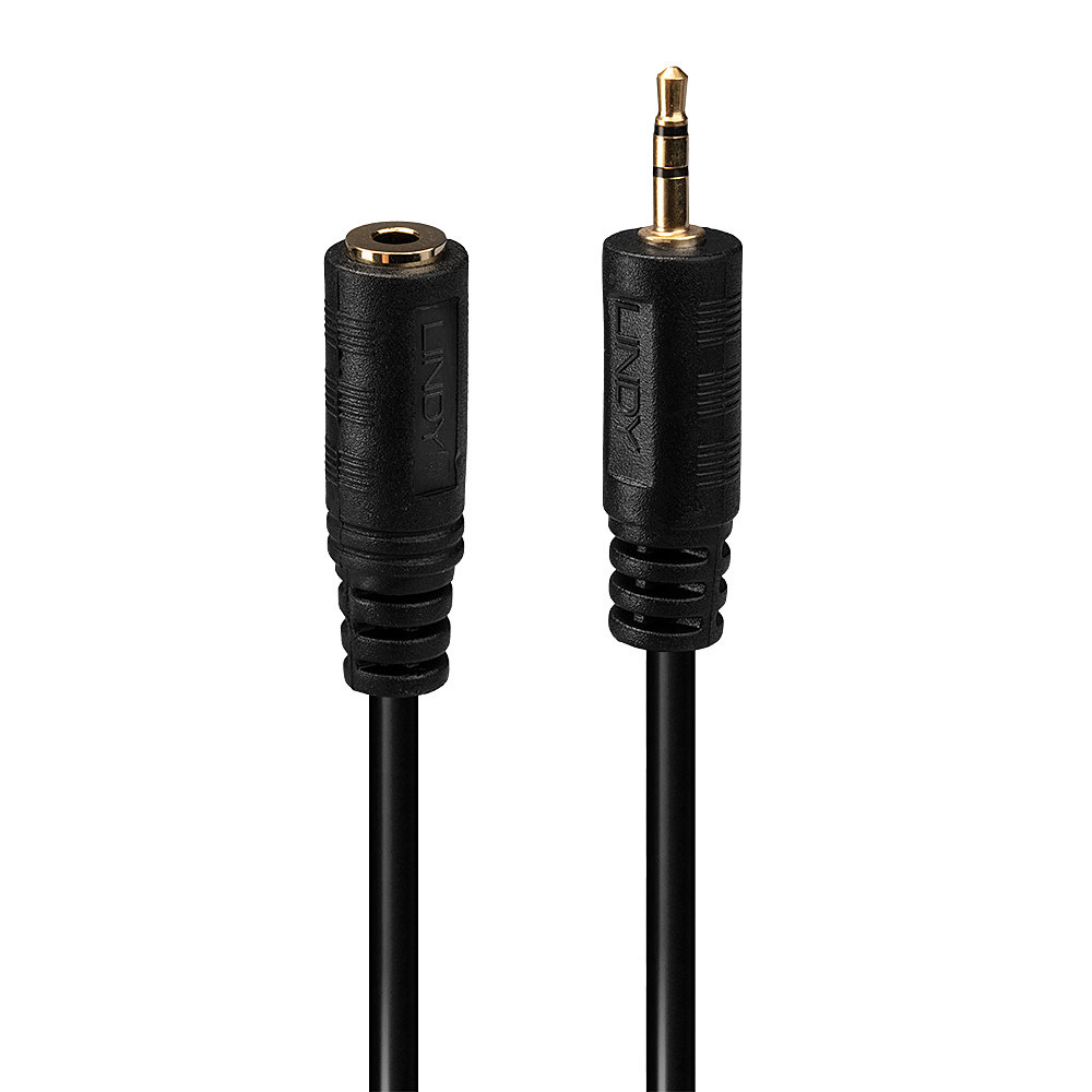 Lindy Cable Adaptateur Jack 3,5mm F vers Jack 2,5mm M 20cm (Noir)