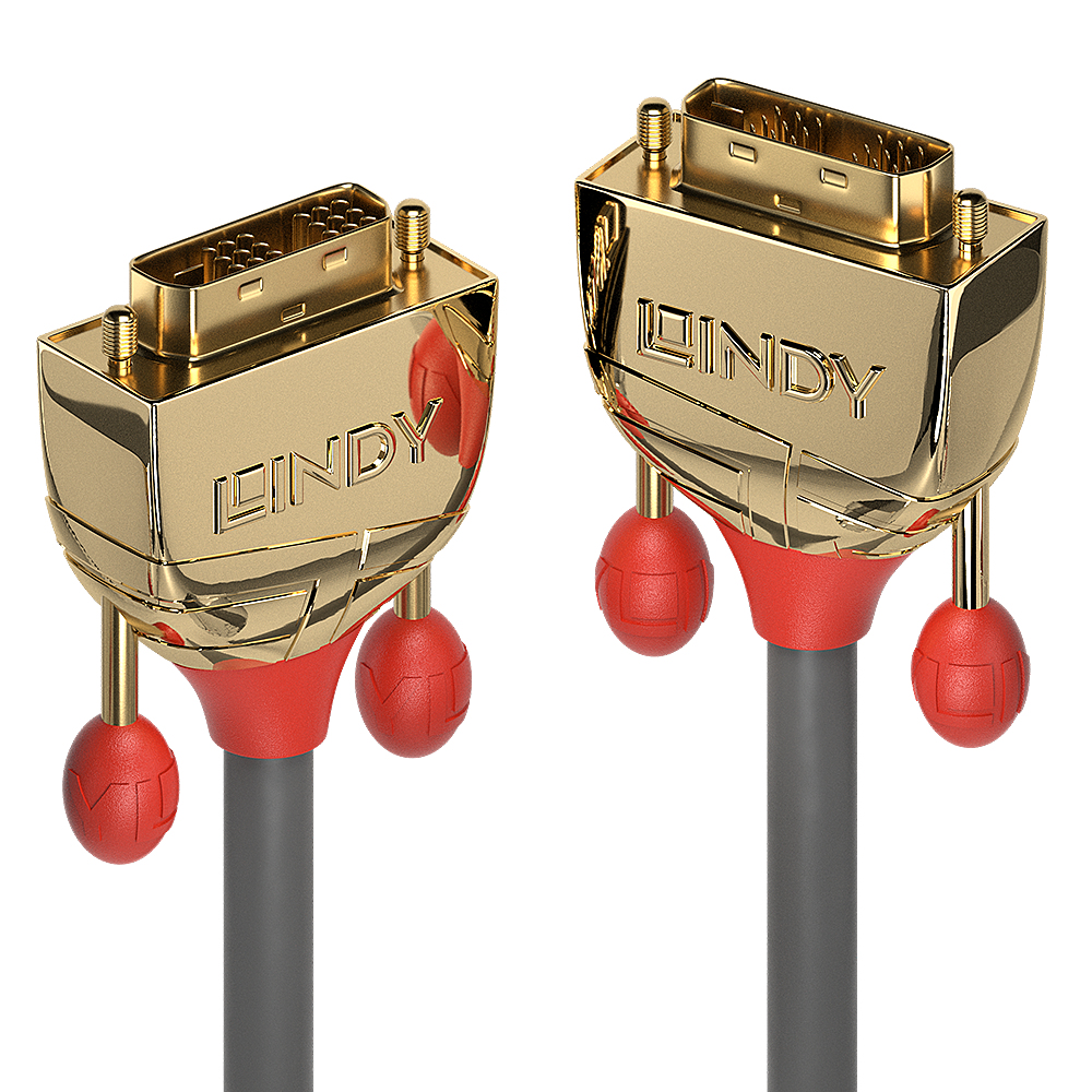 Lindy 10m Gold DVI-D SLD Single Link Cable 18+1 Single Link resolution 1920x1200