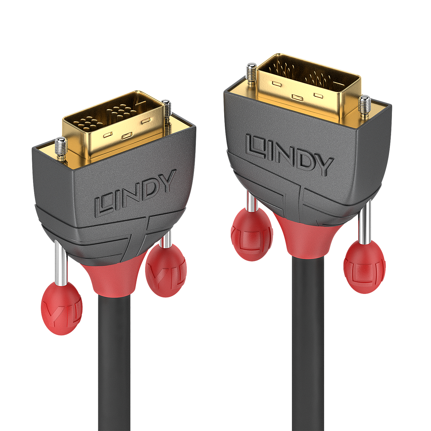 Lindy 25m DVI-D Cable M/M Anthra Line DVI-I 18+5 Single Link Digital + Analogue