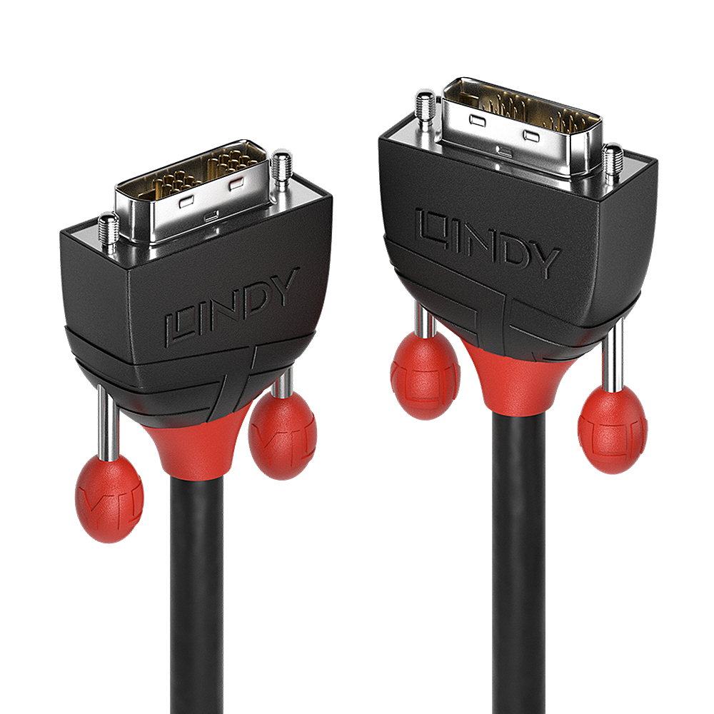 Lindy 1m DVI-D Single Link Cable Black Line