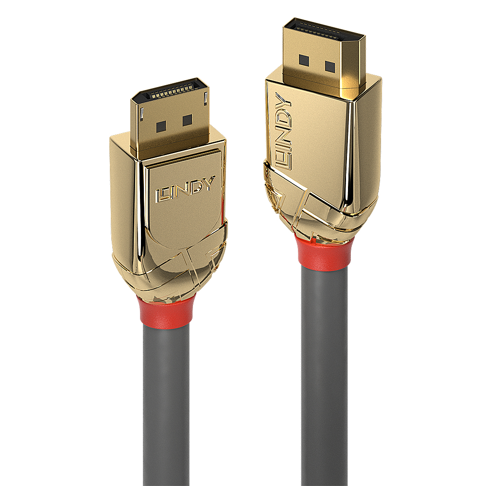 Lindy 0.5m DisplayPort Cable Gold Line DP Male to Male