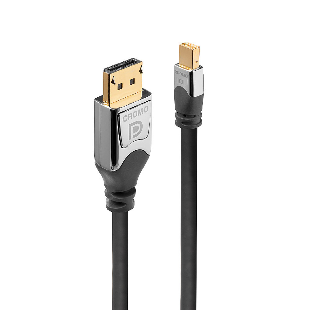 Lindy 0.5m Mini DP to DP Cable Cromo Line Male/Male