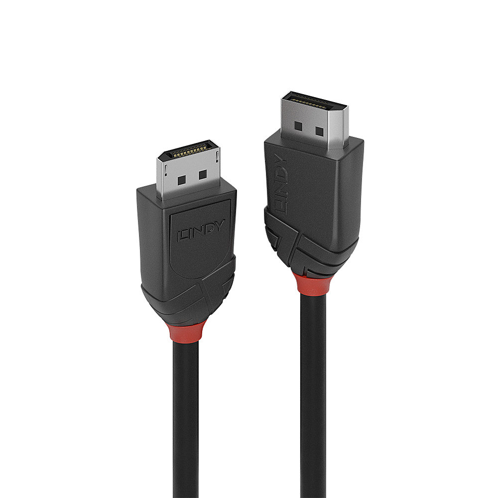 Lindy Black Line Video Cable DP 1.2 DP-DP M-M 1.5m black