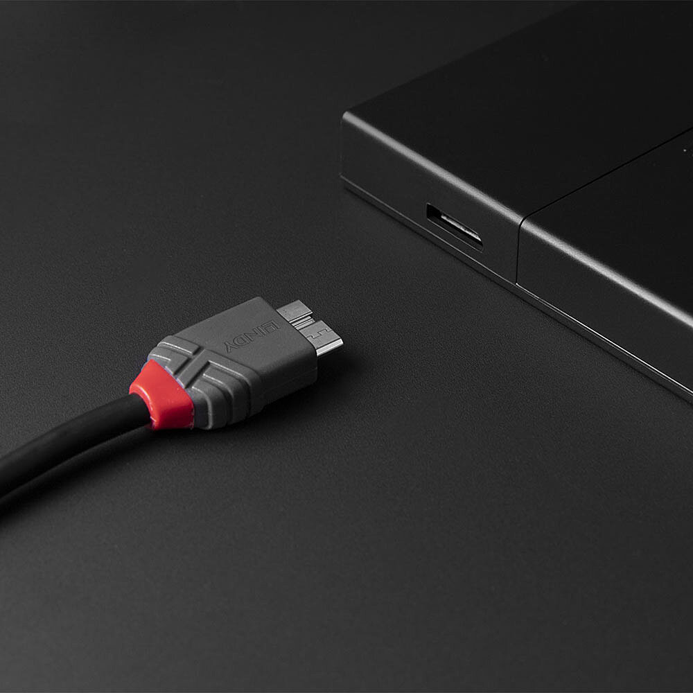 Lindy 0.5m USB 3.2 Type C to Micro-B Cable Anthra Line