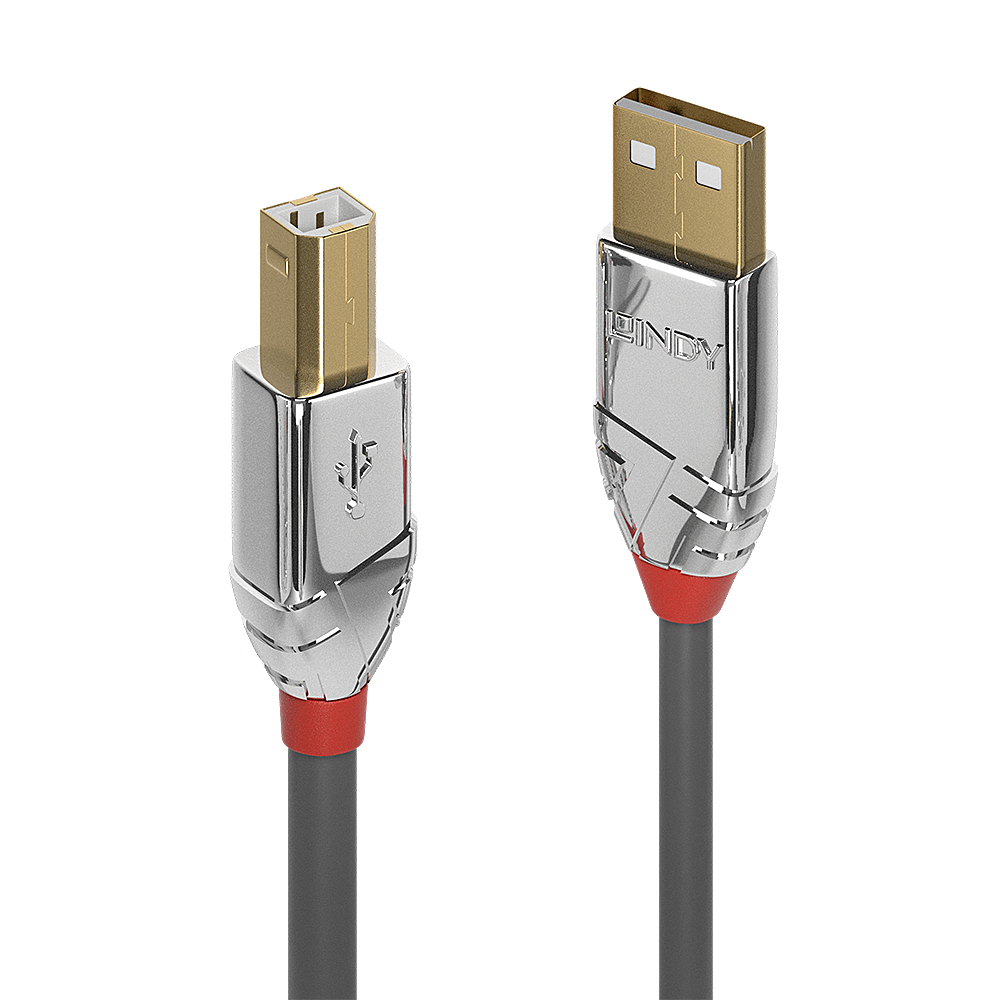 Lindy 2m USB 2.0 Type A/B Cable Cromo Line 480Mbit/s