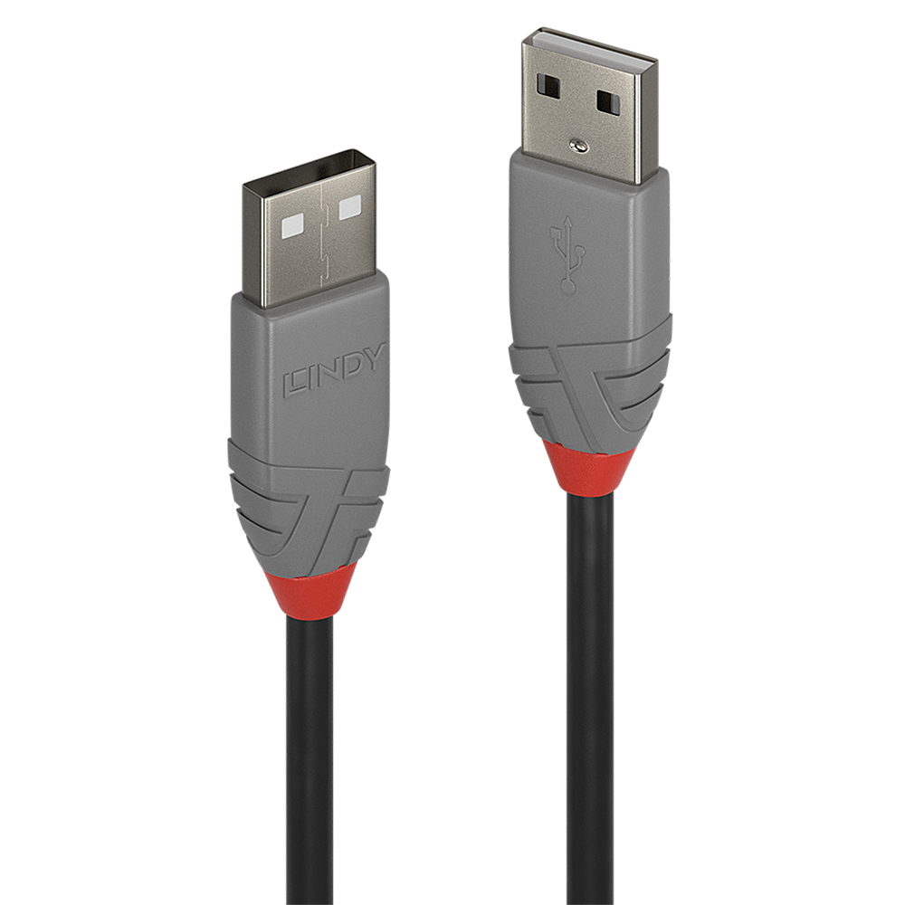 Lindy 5m USB 2.0 Type A Cable Anthra Line USB Type A Male to Male