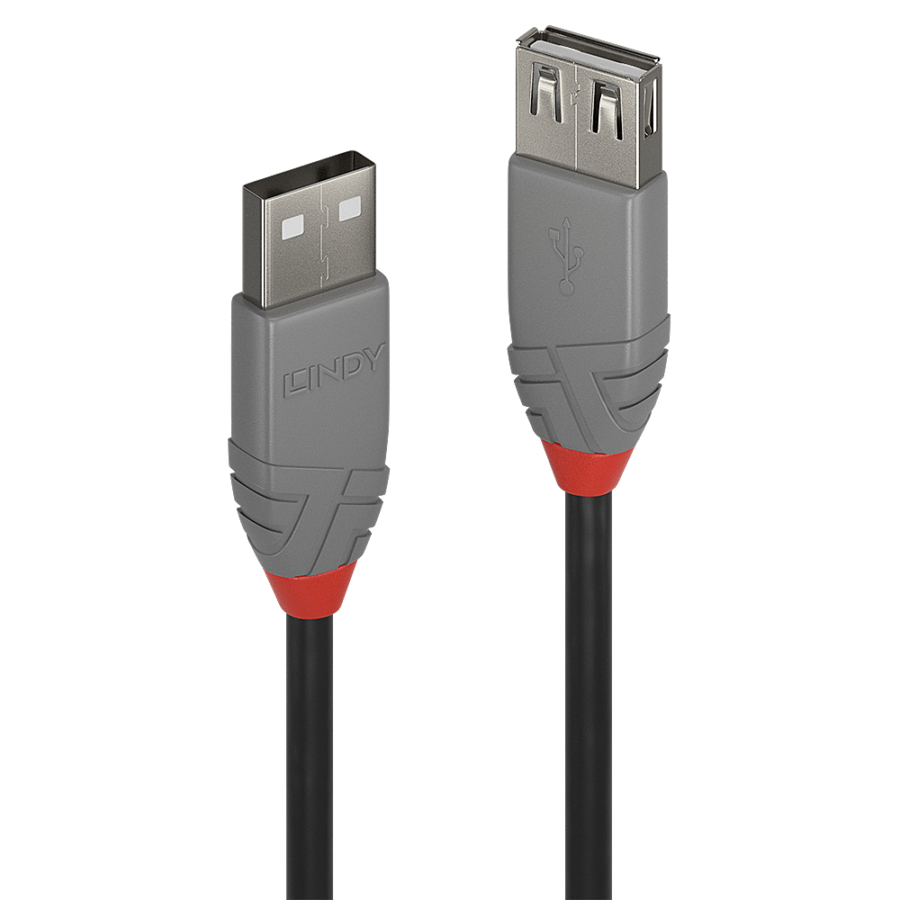 Lindy Rallonge USB 2.0 type A Anthra Line 5m