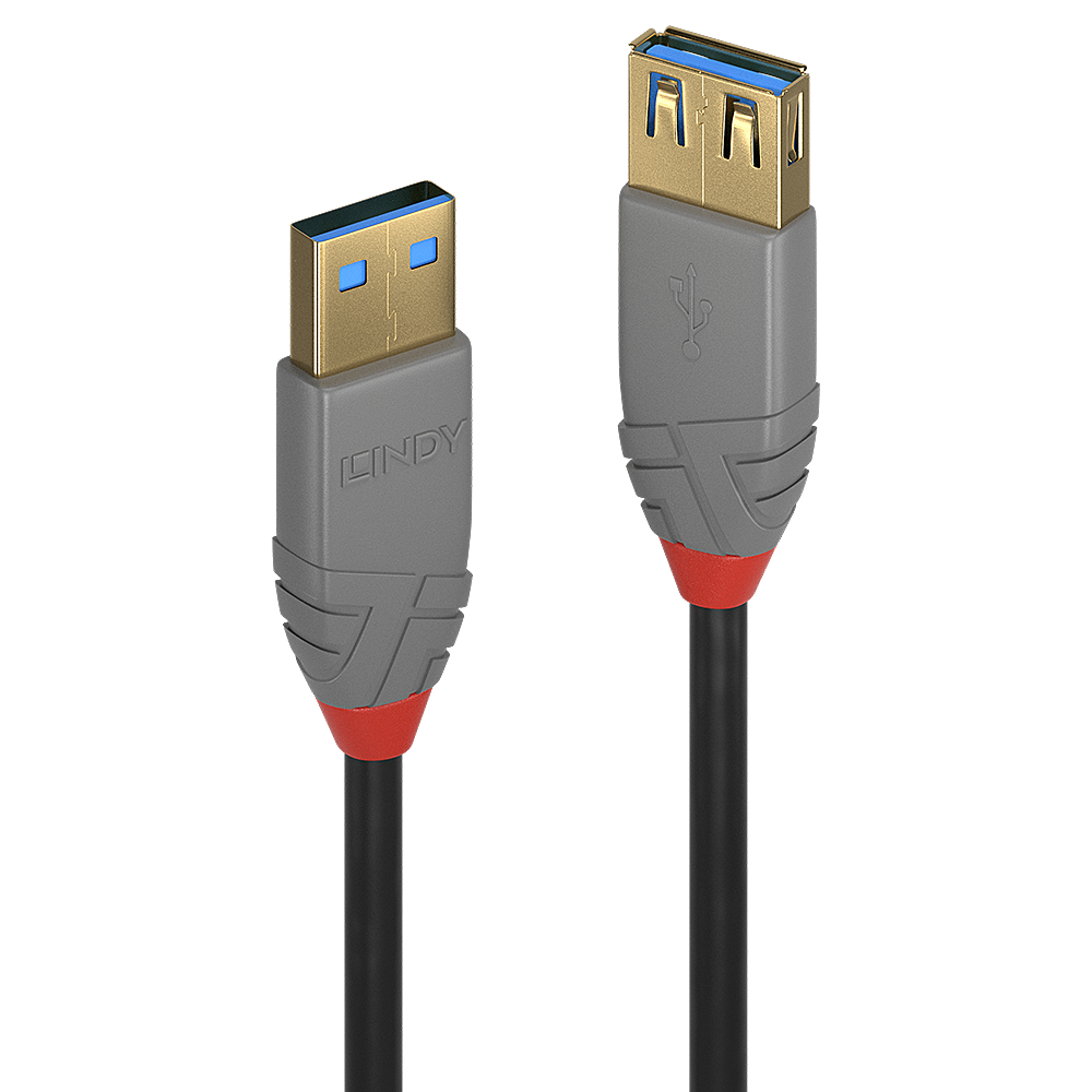 Lindy 2m USB 3.0 Type A extension cable A male / female Anthra Line