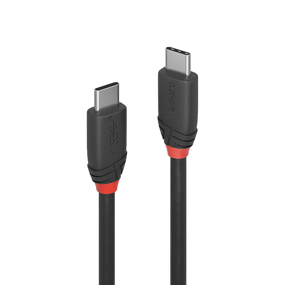 Lindy Modèle: 1m USB 3.1 Type C Cable 3A Black Line