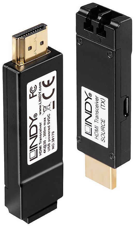 Lindy Kit extender HDMI 2.0 sur fibre optique 300m 10.2G