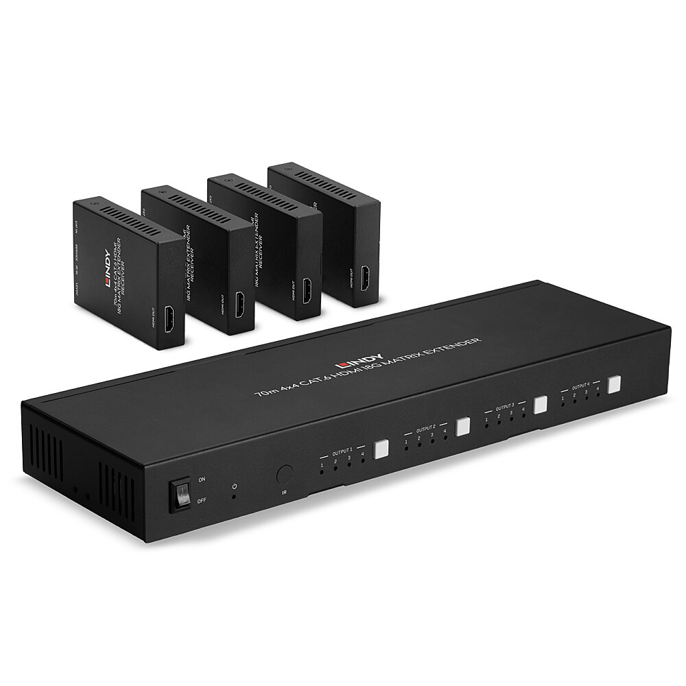 Lindy 70m Cat.6 4x4 HDMI 18G Matrix Extender