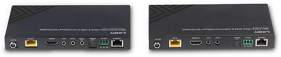 Lindy 100m Cat.6 HDMI 4K60 HDBaseT KVM Extender