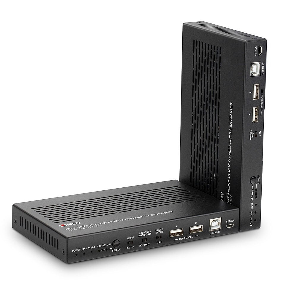 Lindy 100m Cat.6A HDMI 4K60 HDBaseT 3.0 KVM Extender