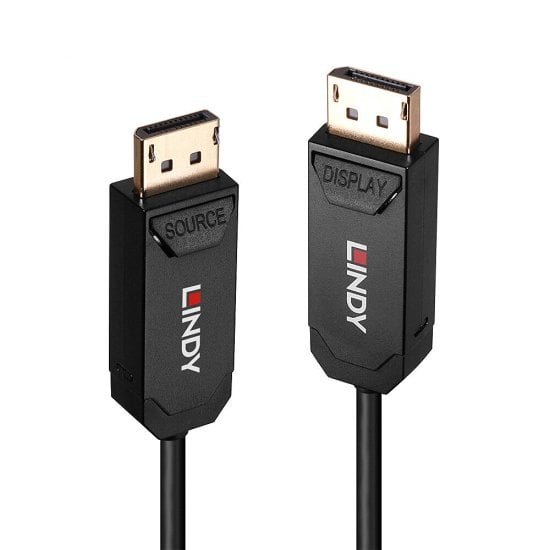 Lindy 20m Fibre Optic Hybrid DP 2.0 UHBR10 Cable