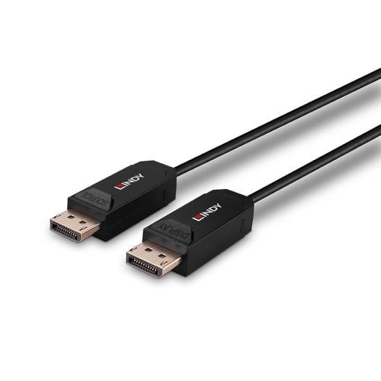 Lindy 50m Fibre Optic Hybrid DP 2.0 UHBR10 Cable