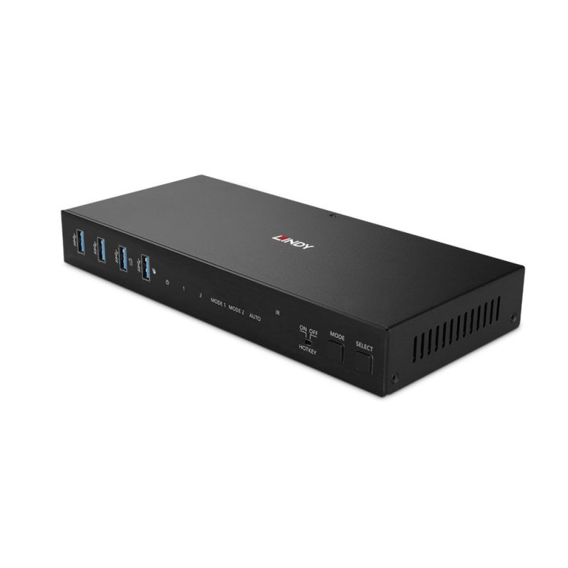 Lindy LINDY 2 Port Dual Head HDMI 4K60,USB3.0 KVM Switch