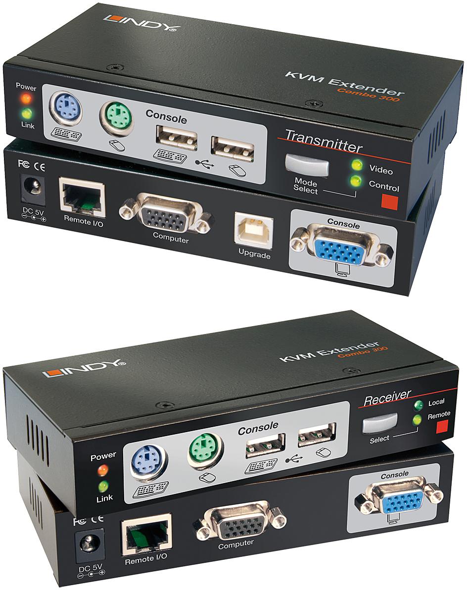 Lindy Kit extender KVM cat.5 combo 300 PS 2 USB & VGA
