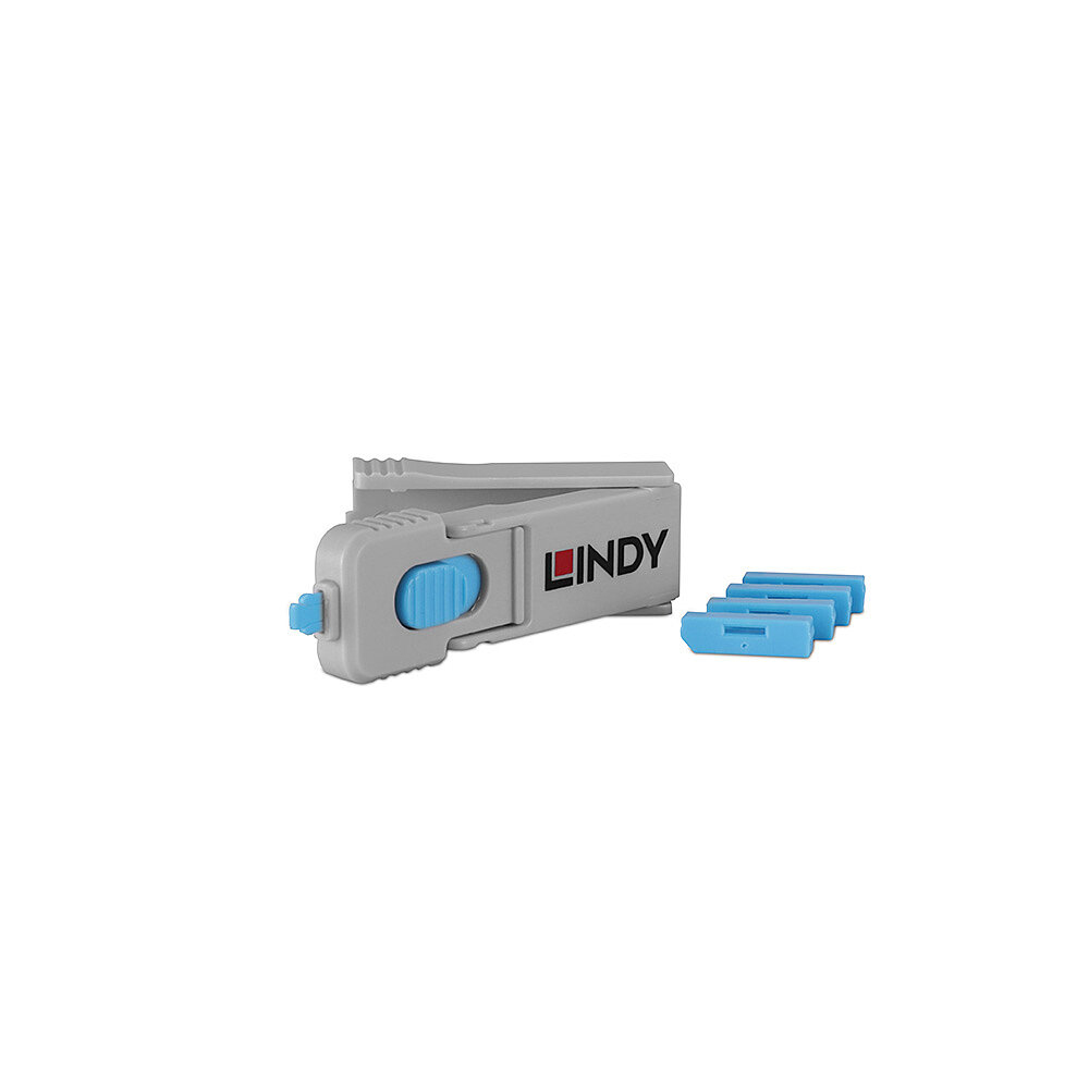 Lindy LINDY DisplayPort Port Schloss blau 4 Stück + 1 Schlüssel