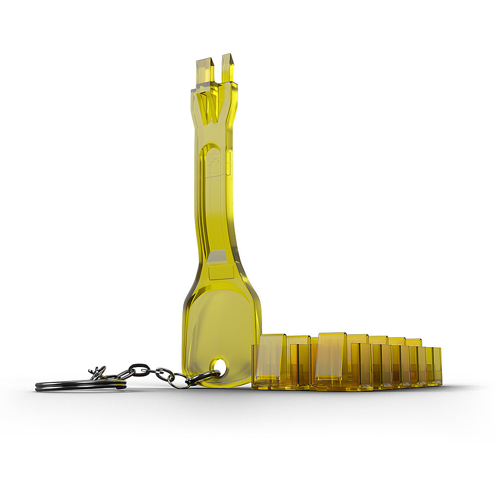 Lindy Verrous de ports RJ45 10 pièces avec clé jaune