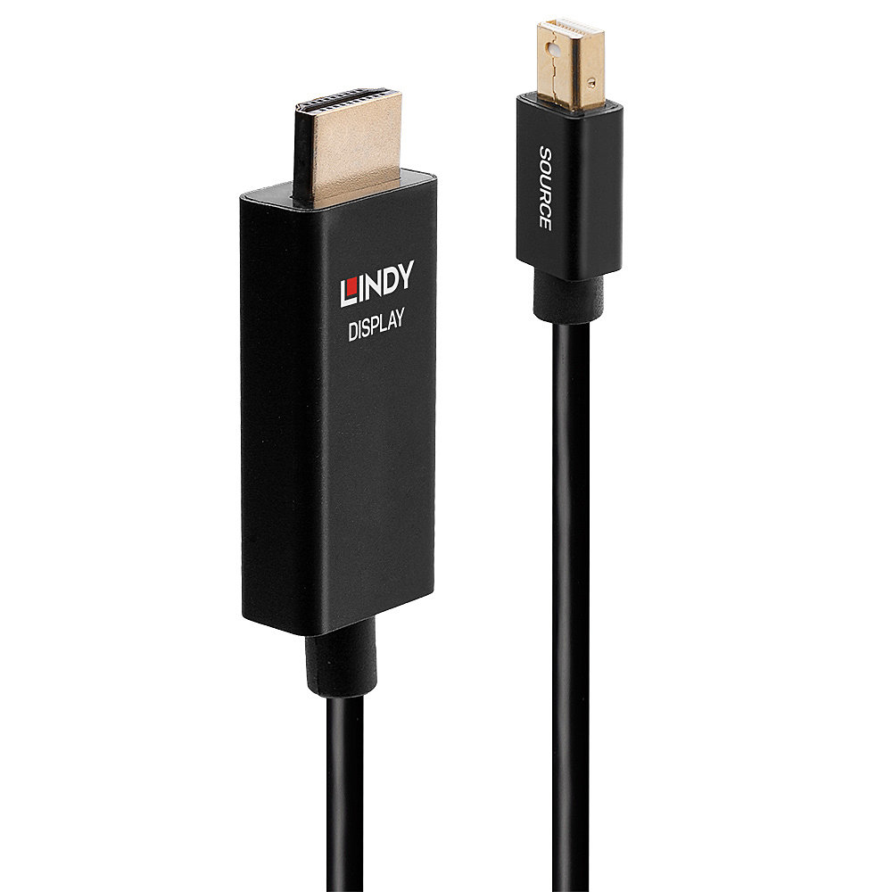 Lindy 1m Active Mini DisplayPort to HDMI Adapter Cable with HDR
