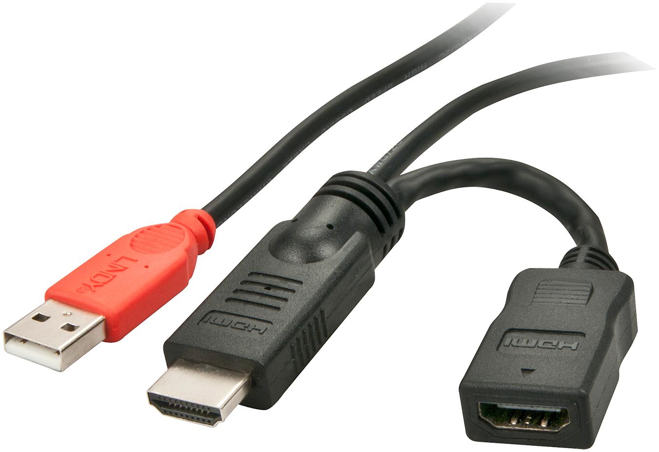 Lindy Injecteur HDMI avec USB Type A 50cm