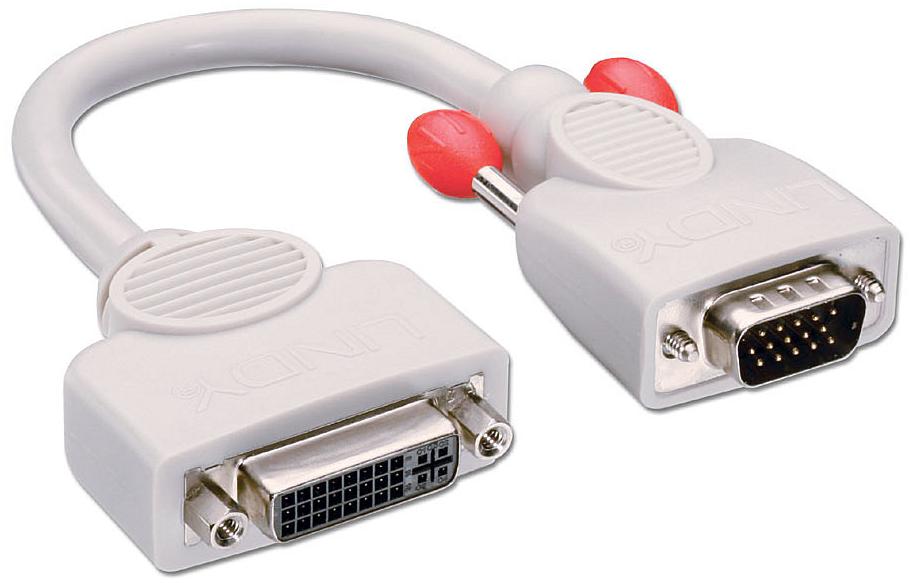 Lindy VGA Adapter VGA male DVI-A female Short Cable around 20cm