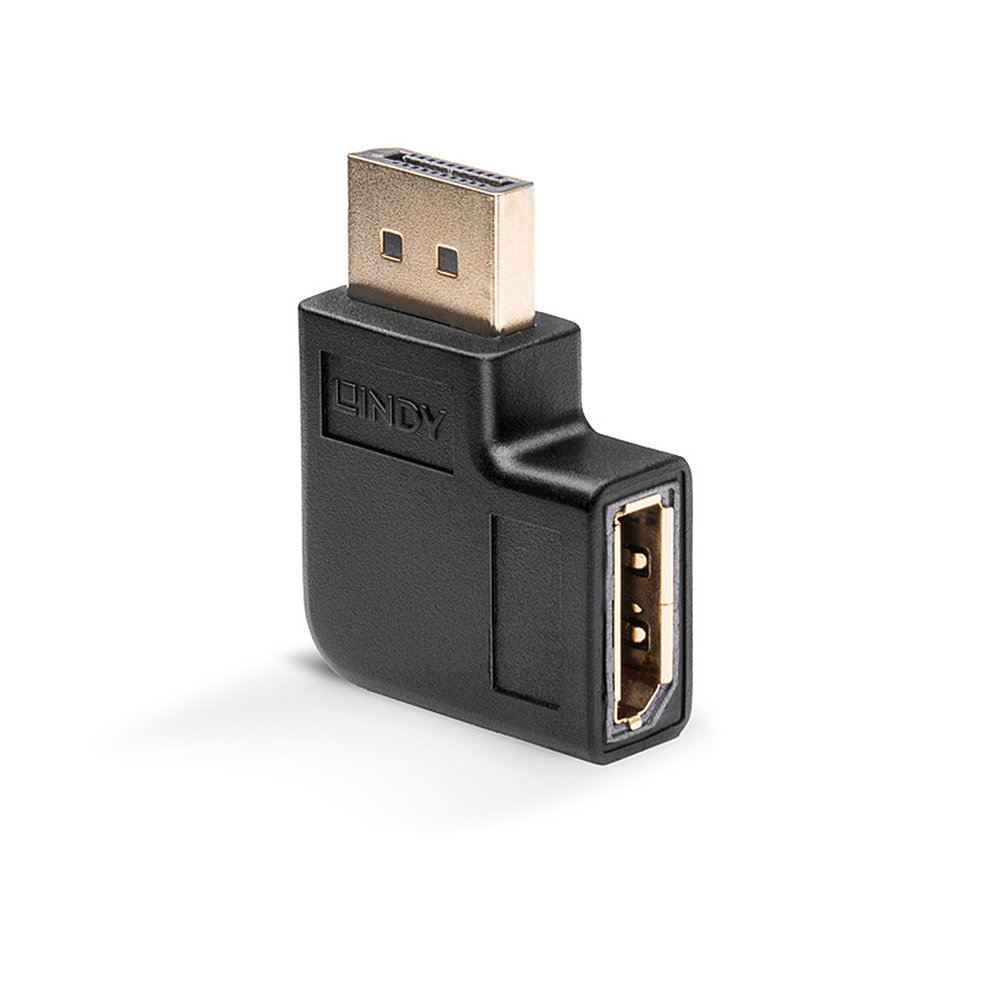 Lindy DisplayPort 1.4 Adapter 90 right Angled M/F