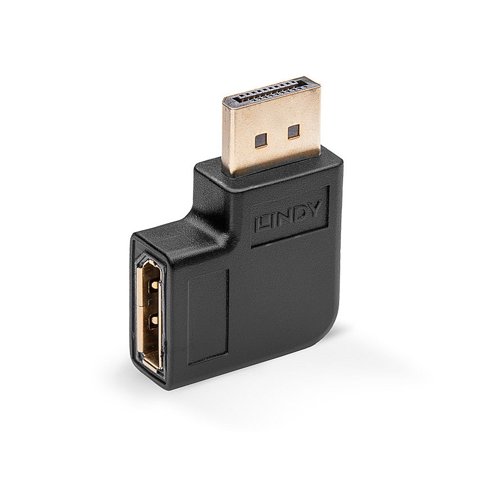Lindy DisplayPort 1.4 Adapter 90 left Angled M/F