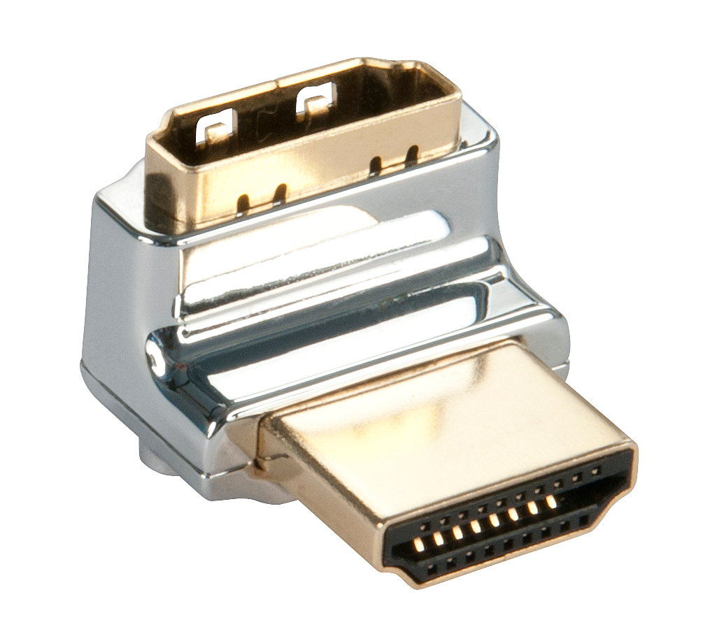 Lindy CROMO HDMI Adapter 90degree Up Connector type AM to AF