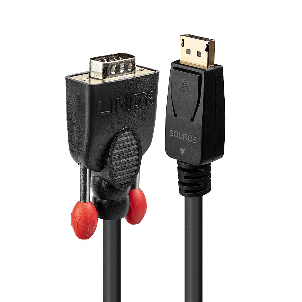 Lindy Câble DisplayPort vers VGA MM 2m (Noir)