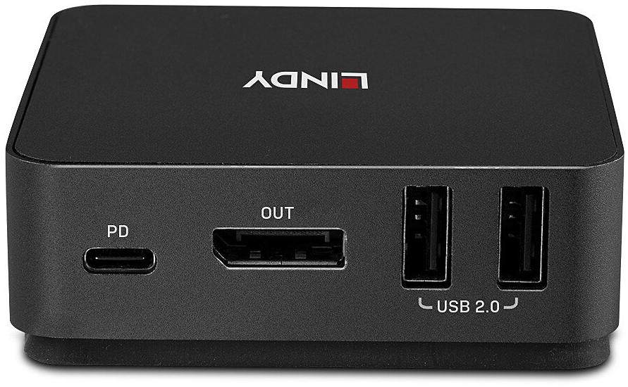 Lindy 2 Port Type C DisplayPort 1.2 KVM Switch