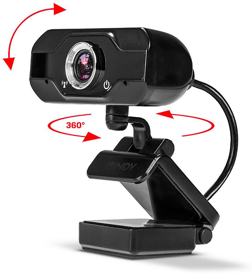 Lindy 43300 webcam 1920 x 1080 pixels USB 2.0 Noir