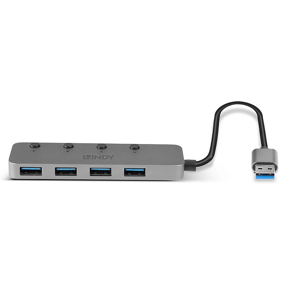 Lindy 4 port USB 3.0 hub with on/off switch