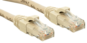 Lindy UTP Cat.6 Cable Grey 0.3m LSOH incl. Testprotocol
