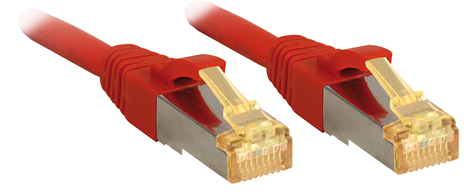 Lindy Cat.7 rawcable S/FTP PIMF LSOH red 0.5m