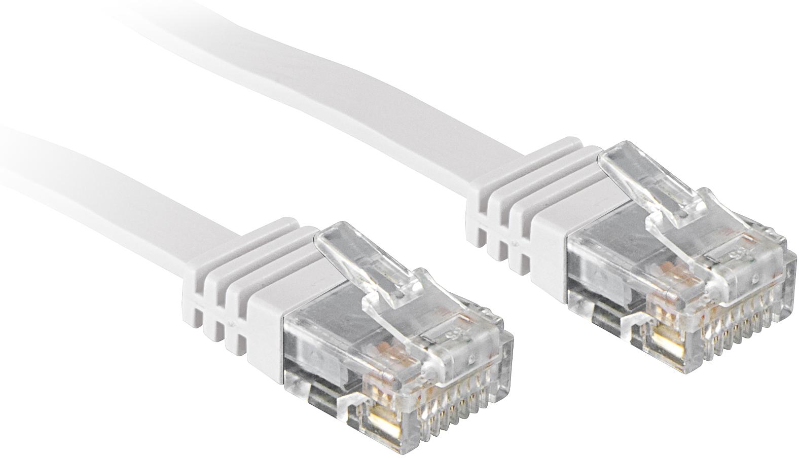 Lindy Cat.6 Ribbon Patch Cable Unshielded White 10m