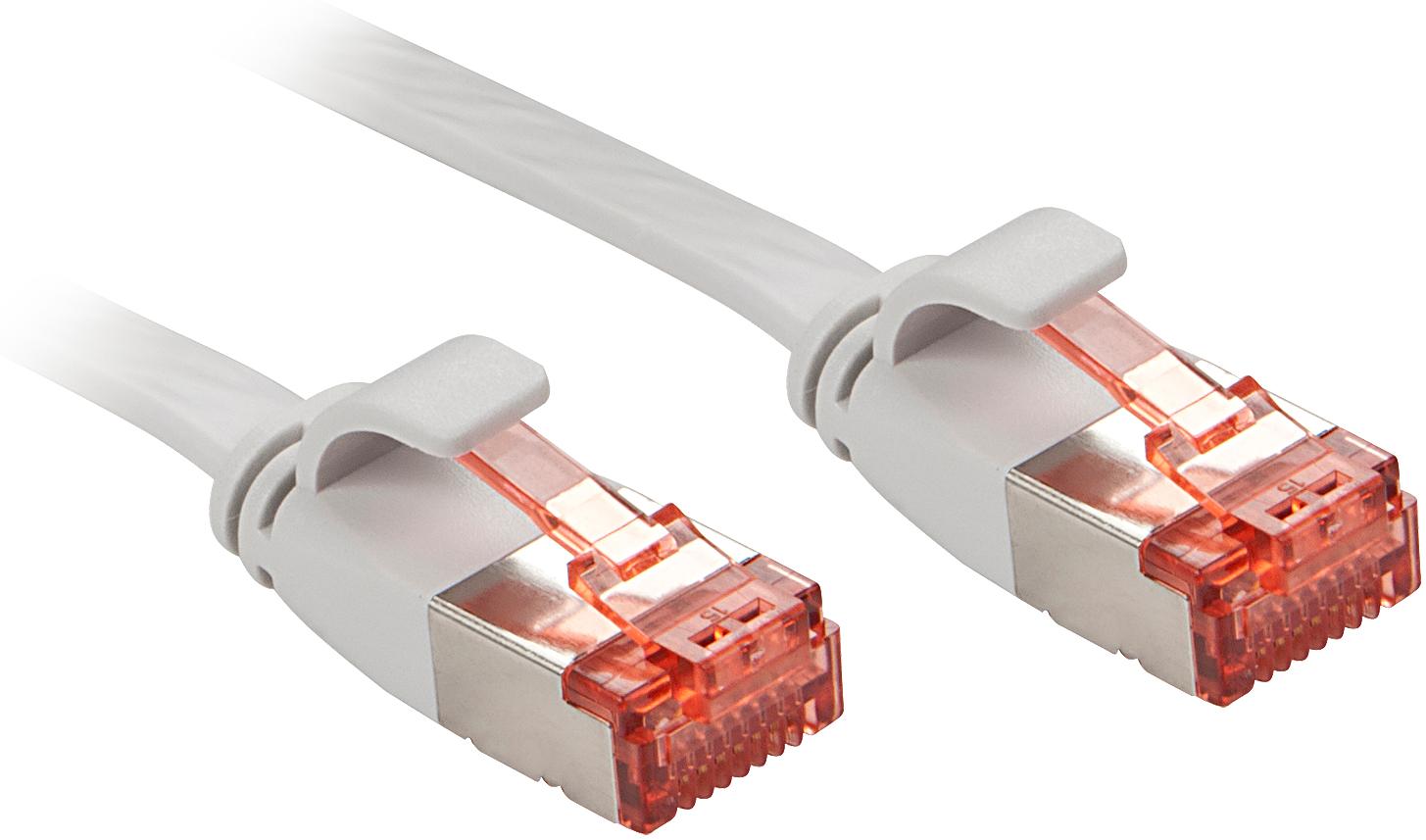 Lindy Cat.6 U/FTP Flat Patch Cable Grey 2m
